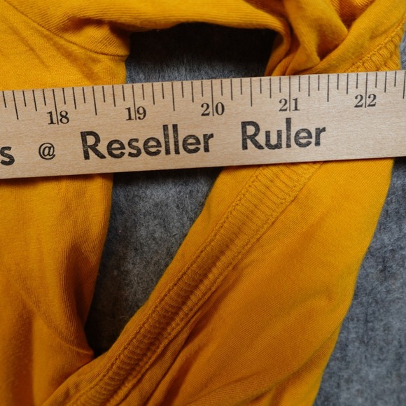 Ralph Lauren Top Womens Small Long Sleeve Ruffle Cuff Gold Button Crew Neck - Picture 9 of 11